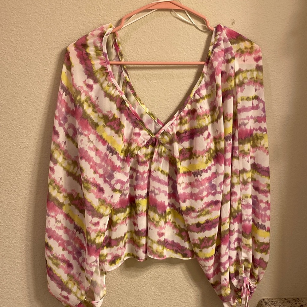 Really cute open sleeve blouse from local boutique